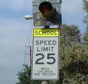 School Zone Speed Limit Sign