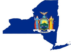 New York State Flag Map
