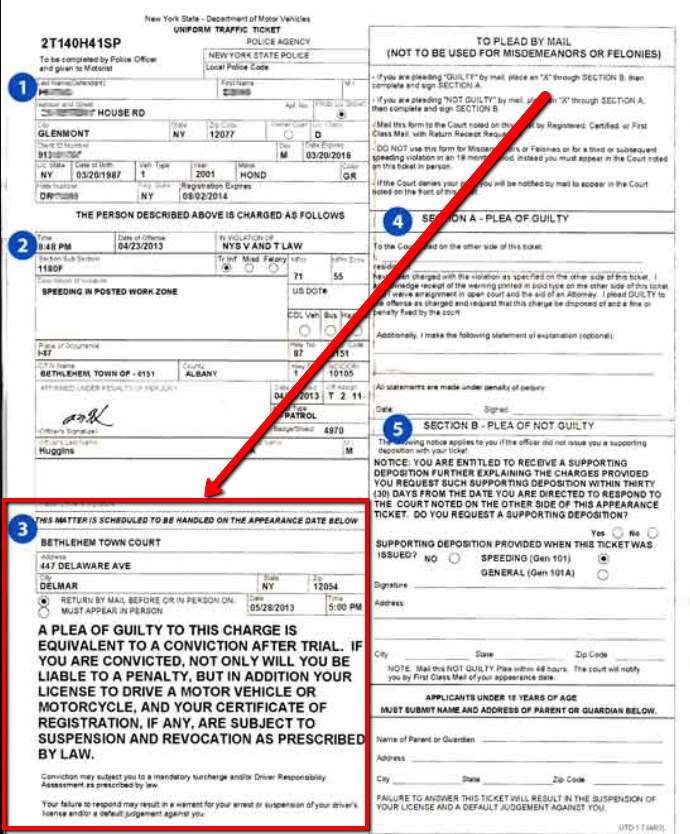 Speeding Ticket Chart